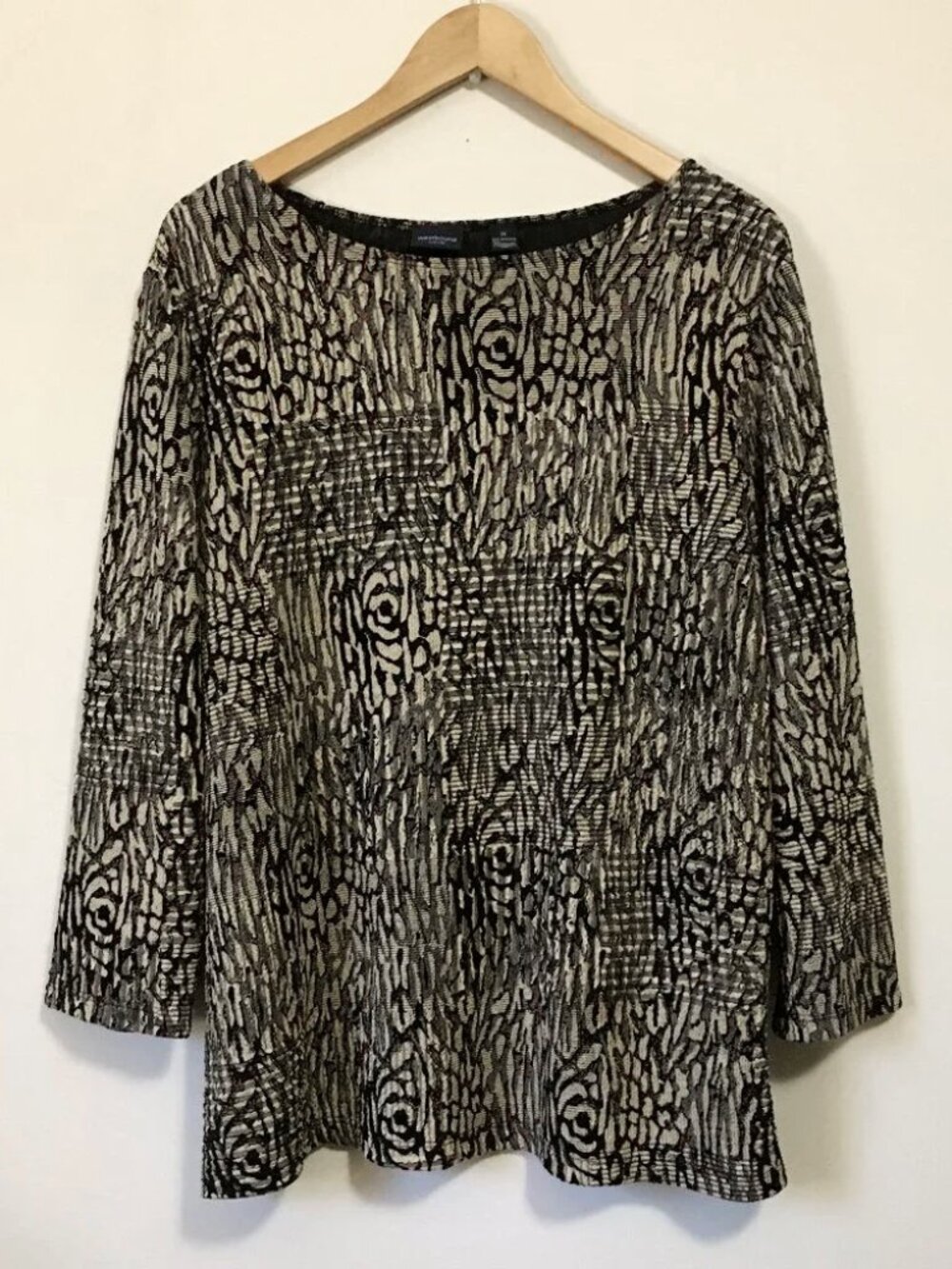 VTG Westbound Rosette Print Lace Top Gold Thread 1X 90s Whimsigoth